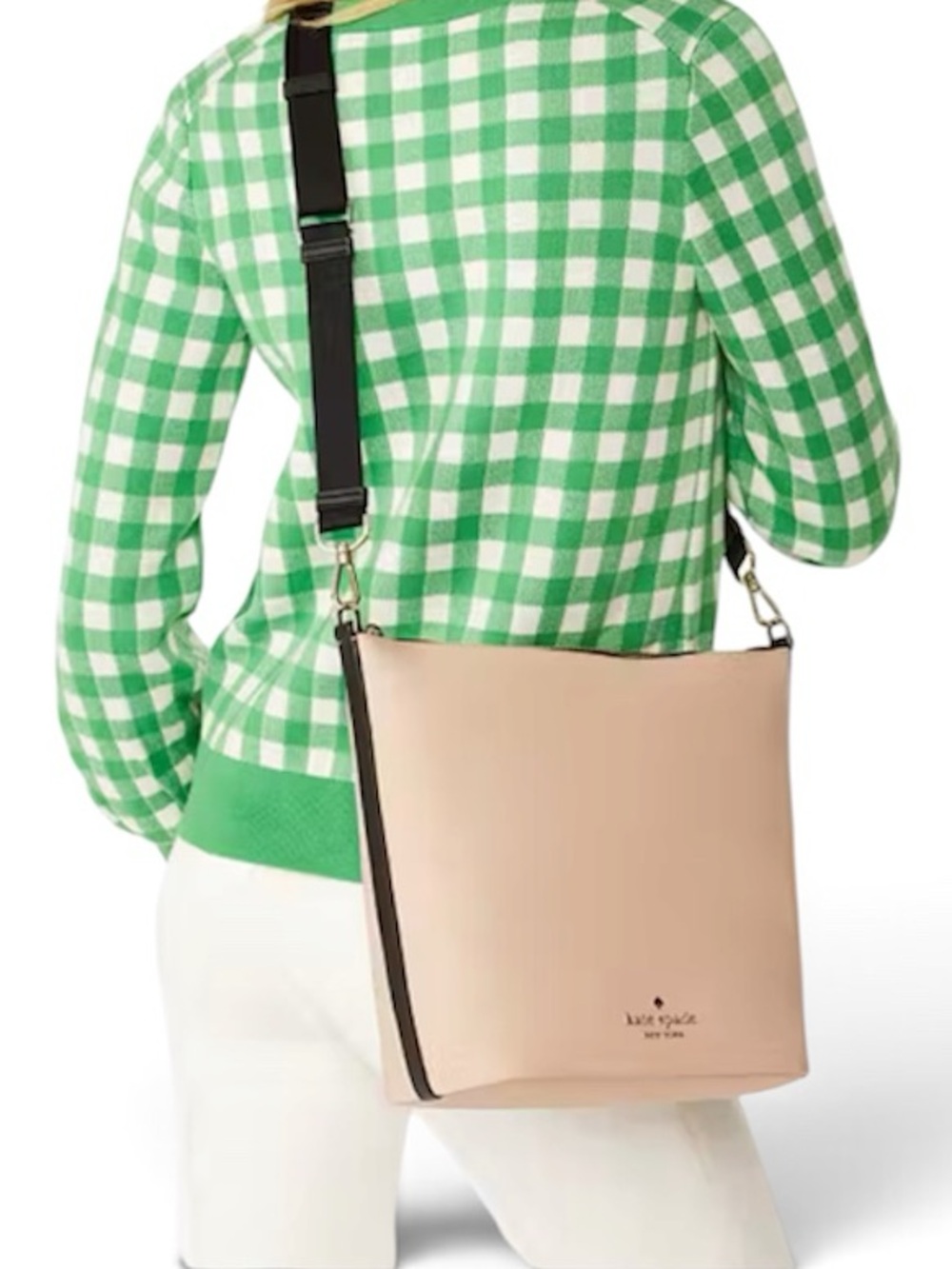 NWT Kate spade Chelsea large duffle crossbody purse warm biege multi